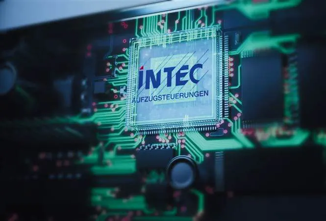 Minh họa bo mạch điều khiển mang logo INTEC